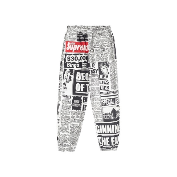 Supreme 2024 newsprint pants